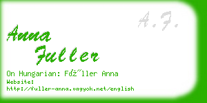 anna fuller business card